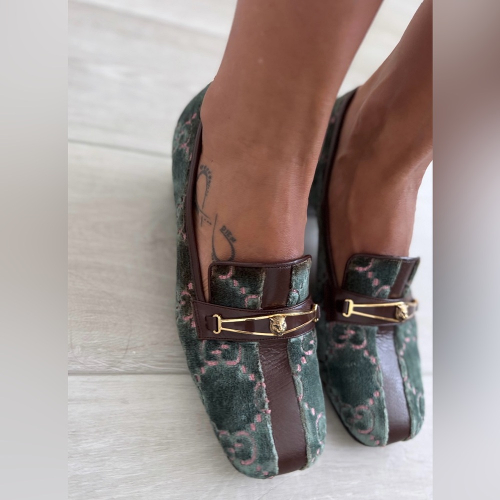 Gucci Green and Brown Women's Pumps - Picture 8 of 13